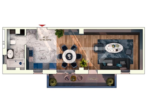 Apartament de vânzare 2 camere Marasti - 95865AV | BLITZ Cluj-Napoca | Poza1