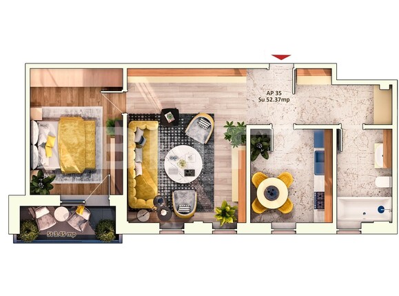 Apartament de vânzare 2 camere Marasti - 95871AV | BLITZ Cluj-Napoca | Poza1