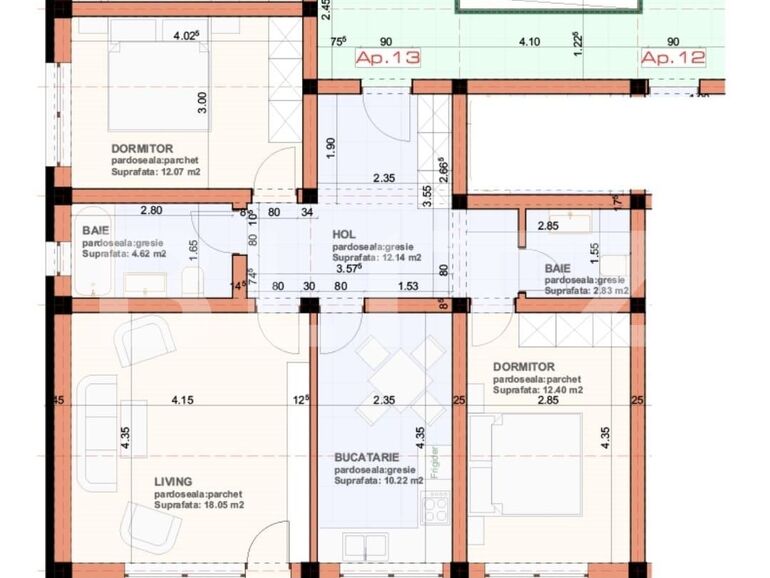 Apartament de vânzare 3 camere Sanpetru - 95879AV | BLITZ Brașov | Poza1