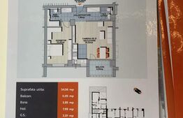 Apartament de 2 camere, 55mp, decomandat, Zona Noua 