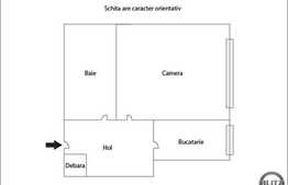 Garsoniera 36,5 mp, decomandat, zona centrala