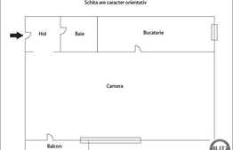 Garsoniera 27 mp, etaj intermediar, zona strazii Louis Pasteur