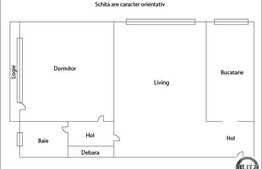 Apartament 2 camere, 47 mp, etaj intermediar, boxa, zona strazii Liviu Rebreanu