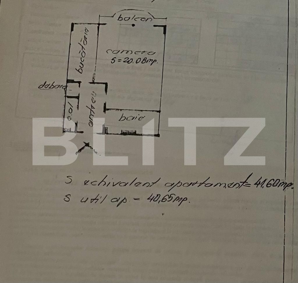 Garsonieră de vânzare Manastur - 96134AV | BLITZ Cluj-Napoca | Poza1