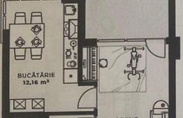 Apartament 1 camera,  37 mp, 33 mp terasa etaj intermediar, zona Iulius Mall