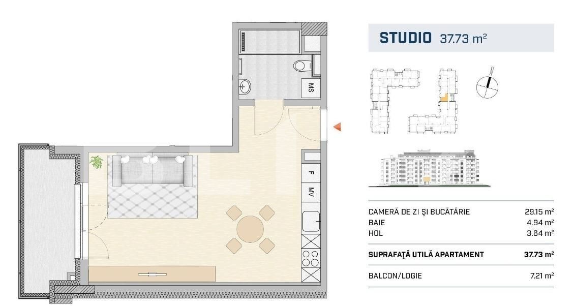 Garsonieră de vânzare Iris - 96610AV | BLITZ Cluj-Napoca | Poza2