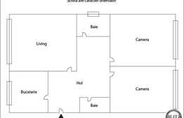 Apartament 3 camere, 67 mp, decomandat, garaj, boxa, zona Profi