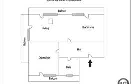 Apartament de vanzare cu 2 camere,  54 mp, loc de parcare cu CF