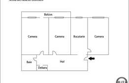3 camere, decomandat, 64 mp utili, mobilat partial, zona strazii Aurel Vlaicu