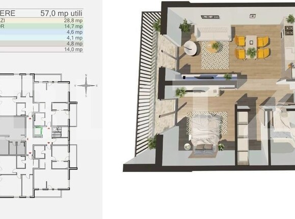 Apartament de vânzare 2 camere Bartolomeu - 97167AV | BLITZ Brașov | Poza1