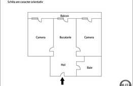 De vanzare 2 camere, 43,5 mp utili, imobil nou cu loc de parcare!