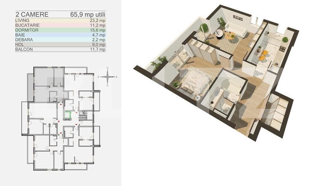 Apartament de vânzare 2 camere Bartolomeu - 97307AV | BLITZ Brașov | Poza1
