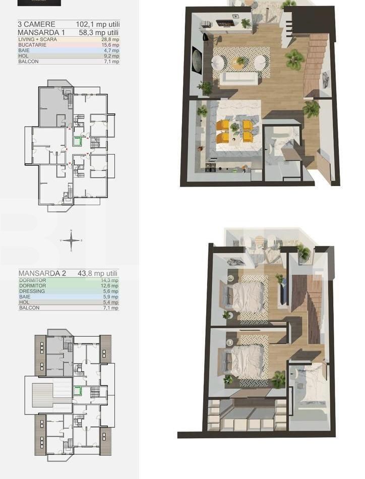 Apartament de vânzare 3 camere Bartolomeu - 97310AV | BLITZ Brașov | Poza1