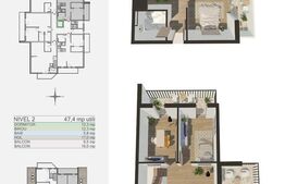 Apartament de 4 camere, 110 mp, etajul 3 și M, Bartolomeu