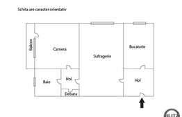 De vanzare apartament 2 camere semidecomandate, zona Piata Hermes. Boxa inclusa!