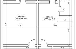 Apartament 2 camere, 63 mp, Tractorul 