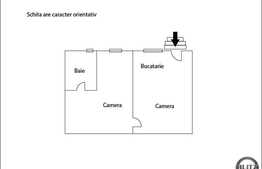 De vanzare 2 camere semidecomandate, 35 mp, la demisol. Recent finisat!