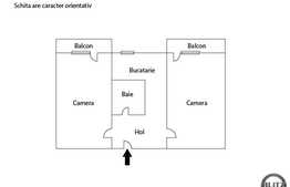 De vanzare 2 camere, 46,5 mp, 1 boxa la subsol, 1 parcare, zona B-dul. Muncii!
