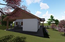 Casa pe un singur nivel, 102 mp utili, teren de 642 mp