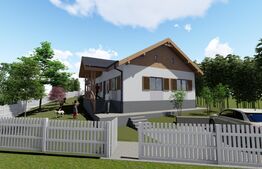 Casa pe un singur nivel, 102 mp utili, teren de 642 mp