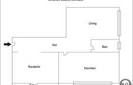 Apartament 2 camere, 49 mp, decomandat, zona Golden Tulip