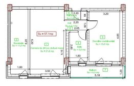 Apartament nou, 2 camere, 57 mp, bloc nou, parcare, zona Terra