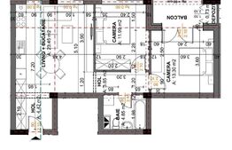 Apartament de 3 camere cu CF, 61.86 mp, semifinisat, zona strazii Oasului
