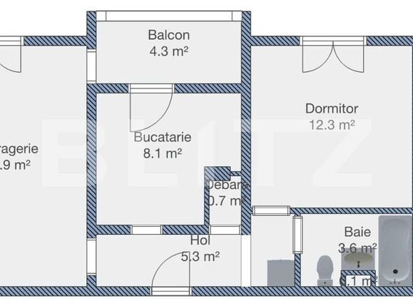 Apartament de vânzare 2 camere Triaj - 98126AV | BLITZ Brașov | Poza2