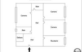 Apartament cu 3 camere, 73 mp, decomandat, zona strazii Bucuresti