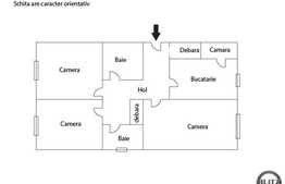 Vanzare 3 camere decomandate, imobil izolat exterior, 65,8 mp, boxa la subsol.