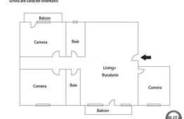 Vanzare 4 camere, semifinisat, 83 mp, acces facil! Loc de parcare cu CF!