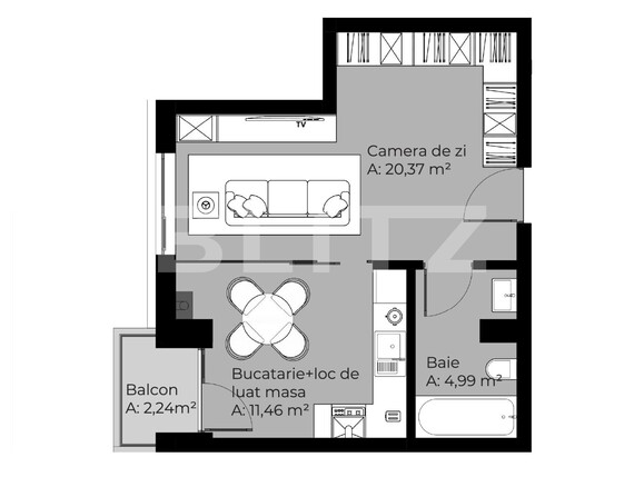 Garsonieră de vânzare Gheorgheni - 98851AV | BLITZ Cluj-Napoca | Poza1