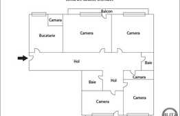 Apartament 4 camere, 80,84 mp, decomandat, garaj, zona BIg