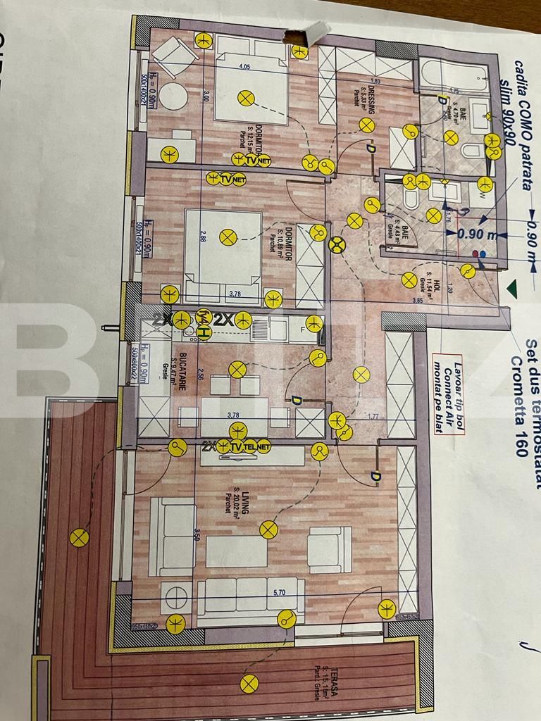 Apartament de lux 3 camere, 78 mp, etaj intermediar, zona Tractorul