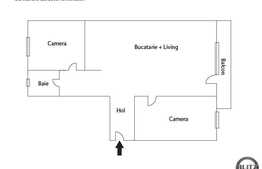 De vanzare 3 camere, 68 mp, complet mobilat, zona Teilor! Garaj optional!