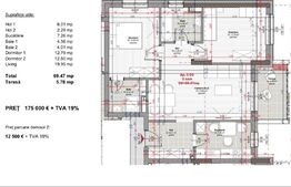 Apartament 3 camere, 70 mp, terasa, zona Iulius Mall