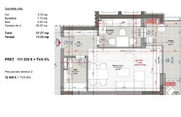 Apartament 1 camera, terasa generoasa, 37 mp, zona Iulius Mall