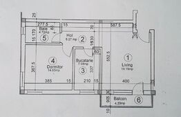 Apartament 2 camere, 53 mp, balcon, zona Eroilor