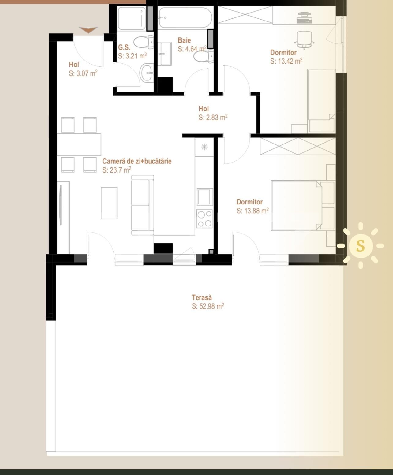 Apartament de vânzare 3 camere Floreşti - 99840AV | BLITZ Cluj-Napoca | Poza1