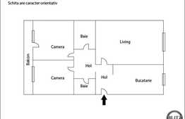 De vanzare 3 camere, decomandate, 79 mp utili, zona strazii Calea Manastur!