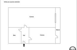 Vanzare apartament cu 1 camera, 38 mp, decomandat, zona Kaufland