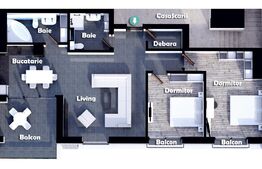 Penthouse nou, 95 mp, zona Ultracentrala 