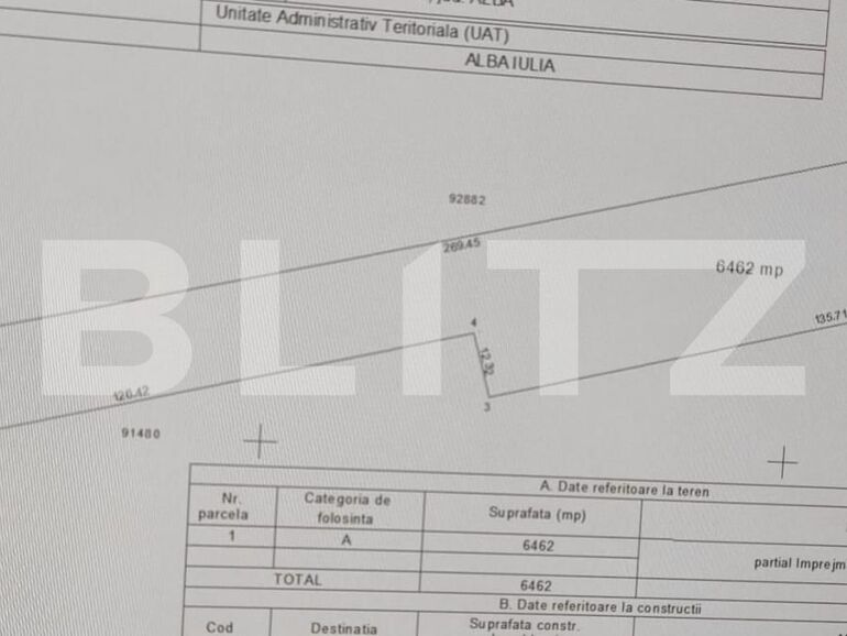Teren de vânzare Micești - 109931TV | BLITZ Alba Iulia | Poza1
