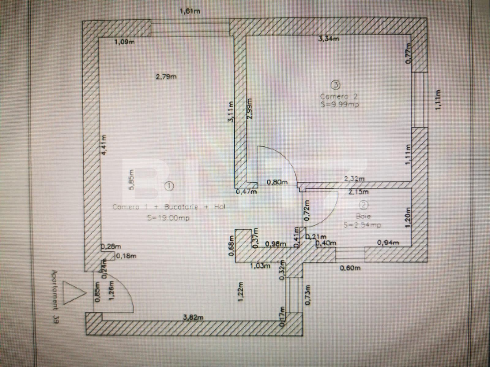 Apartament 2 camere, Cetate