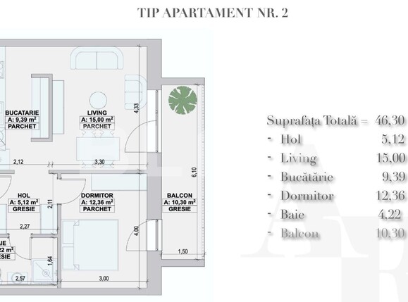 Apartament de vânzare 2 camere Cetate - 121805AV | BLITZ Alba Iulia | Poza3