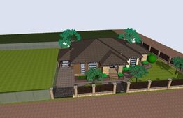 Casa la rosu 155mp amprenta 3 camere living bucatarie 2 bai Zona Sard