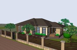 Casa la rosu 155mp amprenta 3 camere living bucatarie 2 bai Zona Sard