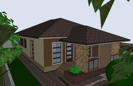 Casa la rosu 155mp amprenta 3 camere living bucatarie 2 bai Zona Sard