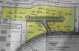 Terenuri intravilane cu suprafata 1400 - 1411 mp, zona Teius