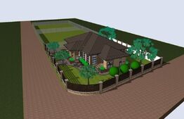 Casa la rosu 155mp amprenta 3 camere living bucatarie 2 bai Zona Sard